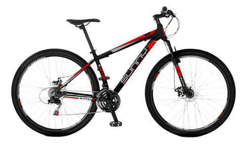 [5321] Bicicleta Sunny Mts 290 R29 21v Aluminio Negro/rojo Shimano Negro/rojo Sm