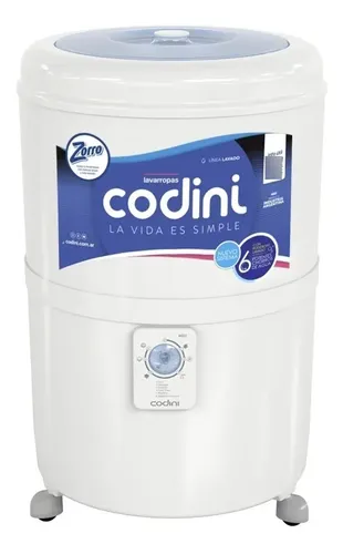 [2484] Lavarropas Codini Silent 10kg Blanco 6 Programas