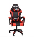 Silla De Escritorio Good Game Pro Ergonómica  Negra Y Roja Negro Cuero Sintético