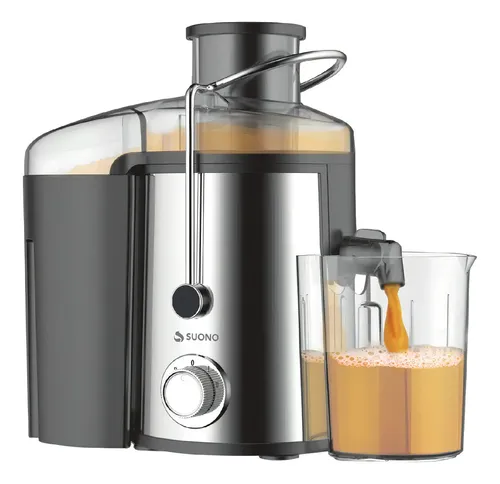 Extractor Exprimidor De Jugo Eléctrico Suono 500w 450 Ml Color Plateado