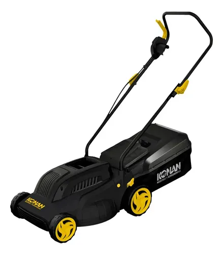 [5493] Cortadora Césped Konan 1600w 1hp Con Bolsa Recolectora 38 Cm Negro
