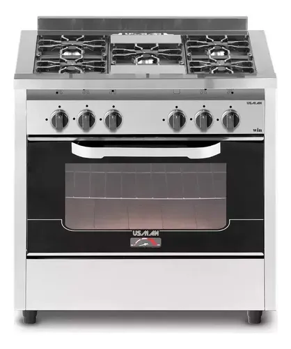 [5536] Cocina Industrial Win Up Usman 5 Hornallas 80 Cm Multigas Acero Inoxidable