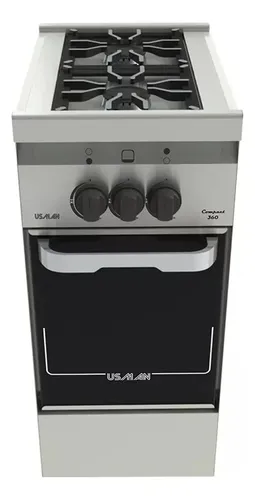 [5538] Cocina Industrial 2 Hornallas Usman Compact 360 Rejilla Acero Inox