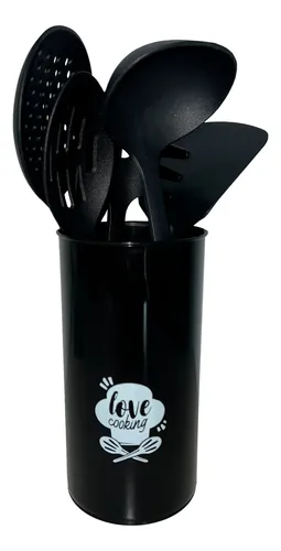 Set De Utensillos Cocina Suka 7 Piezas Negro
