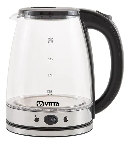 [5053] Pava Eléctrica Vitta Corte Mate Vidrio Aluminio 2l 1500w