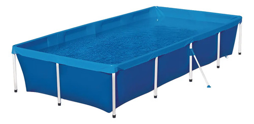 [2477] Pileta Lona Estructural Rectangular 3000 Lts Mor Azul Liso
