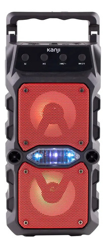 [1390] Parlante Kanji Fura Inalámbrico Portátil Con Radio Bluetooth Color Negro
