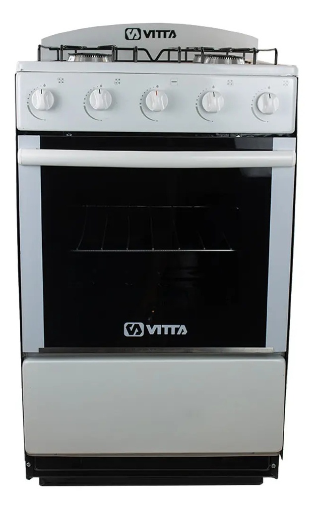 [6031] Cocina Vitta Multigas 52 Cm Puerta Y Respaldar De Vidrio (07221) (Blanco Multigas)