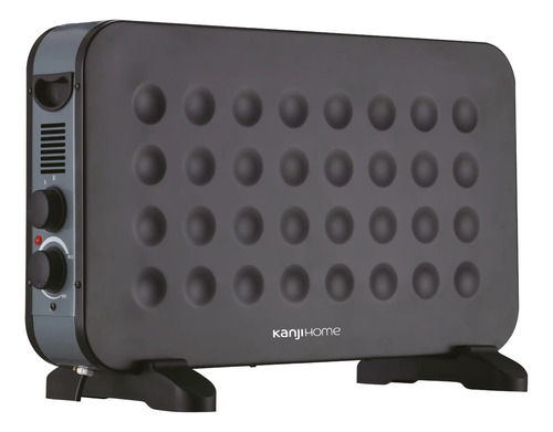 [1607] Convector Calefactor Eléctrico Kanji 2000w Termostato 3 Vel Negro