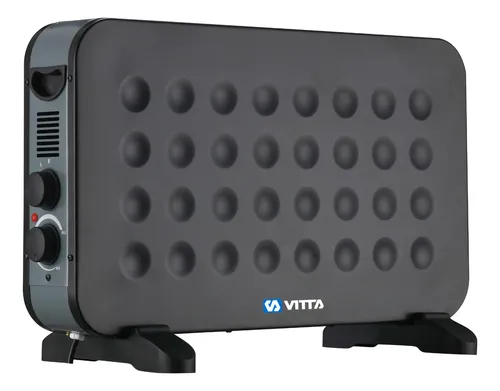 [5736] Convector Calefactor Eléctrico Vitta 2000w Termostato 3 Vel Negro