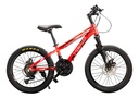 Bicicleta Mountain Bike R20'' 21 Vel. C/ Cambios Shimano Color Rojo Tamaño Del Cuadro Único
