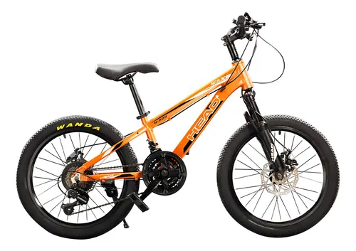 [5509] Bicicleta Mountain Bike R20'' 21 Vel. C/ Cambios Shimano Color Naranja Tamaño Del Cuadro Único