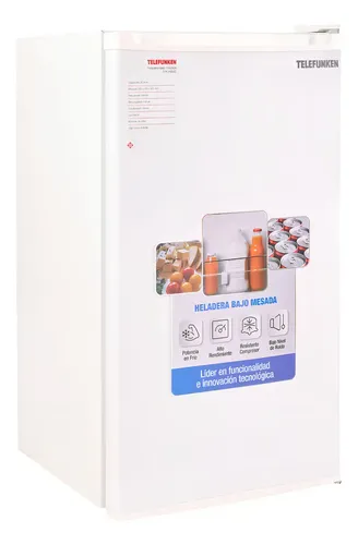 [6781] Heladera Bajo Mesada Telefunken 90 Litros Blanco Tfk-hb90