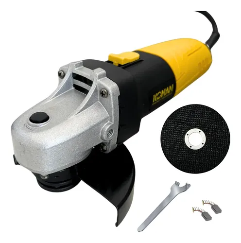 [7051] Amoladora Angular Konan 115mm 720w Corte Y Desbaste Eléctrica Amarillo Y Negro 50