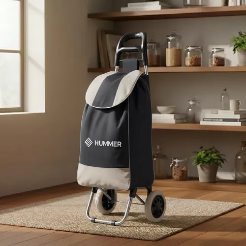 [7053] Changuito De Compras Reforzado 35 L Plegable Mercado Y Hogar Negro