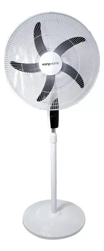 [744] Ventilador De Pie Kanjihome Kjh-fh1212 De 20 Pulgadas 95w Color De La Estructura Blanco 50.8 Cm Negro Plástico 5