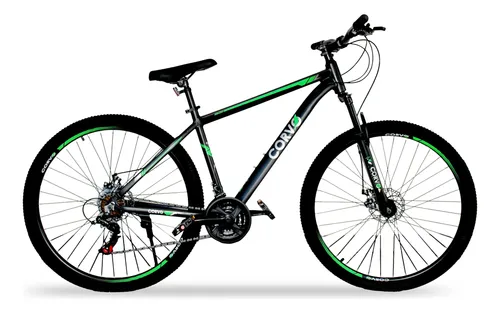 [6301] Bicicleta Mountain Bike Corvo R29 Aluminio Suspensión 21v Negro/verde 29