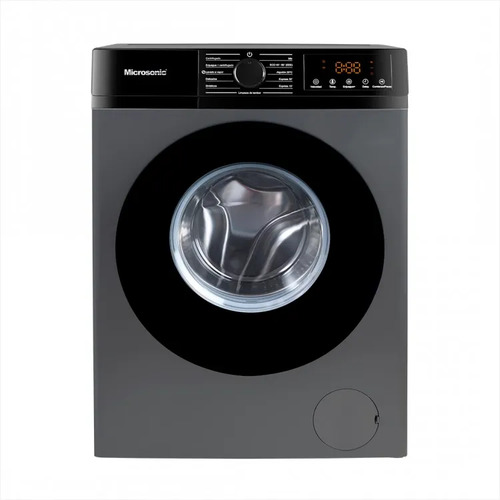 [7101] Lavarropas Automático Microsonic 8kg Inverter Frontal Gris Blanco