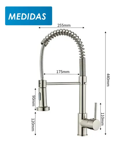 Griferia Cocina Monoco Acero Inox F35 IC06012697V V25305S