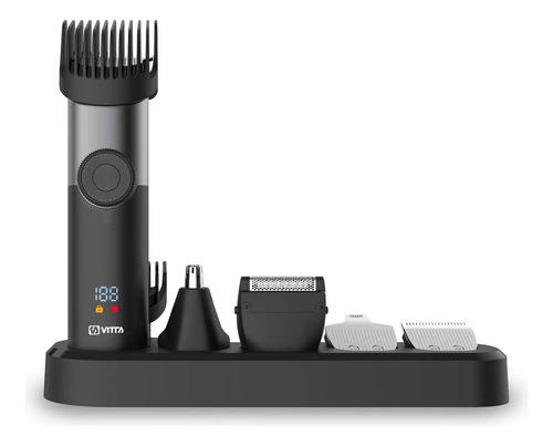 [6043] Cortadora De Pelo Y Barba Vitta Beauty Usb 5 En 1 Cbcl604 Negro