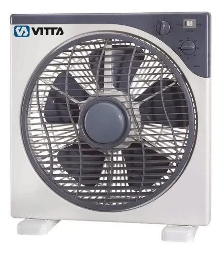 [4876] Ventilador Turbo 12 - 40w Vitta Potente 5 Aspas Timmer 5 Gris 30 Cm 50 Hz Blanco Plástico