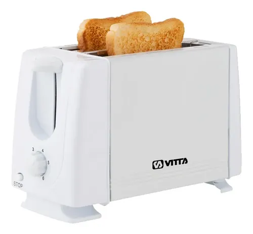 [5707] Tostadoras Electricas 2 Panes Vitta 6 Niveles 800w Blanca Blanco