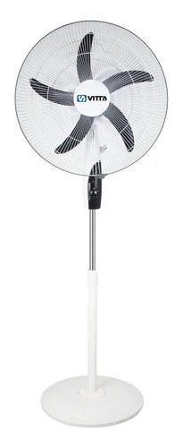 [3430] Ventilador De Pie - 20 P Vitta 3 Velocidades Timer 95w 50 Cm 50 Blanco Negro Plástico 5