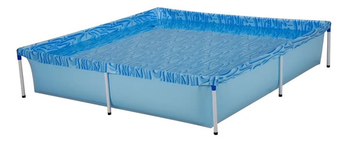 [2475] Pileta Estructural Cuadrada Mor 001003 Con Capacidad De 1500 Litros 1.89x 1.89 M Azul Azul