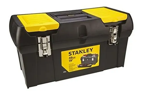 [552] Caja De Herramientas Stanley 1-92-066 De Plástico 26cm X 48.9cm X 24.8cm Negra Y Amarilla Negro/amarillo