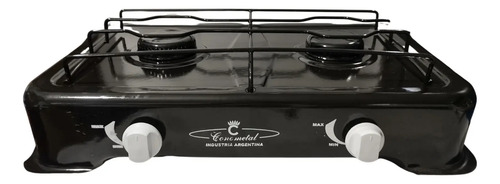 [277] Anafe Cocina 2 Hornallas Enlozado - Gas Envasado. Negro