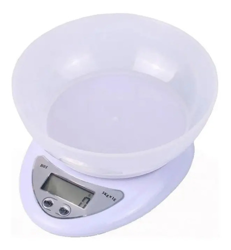 [329] Balanza De Cocina Digital Kanji Home 5kg B05 Con Recipiente Capacidad Máxima 5 Kg Blanco