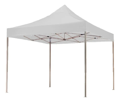 [5056] Gazebo 3 X 3 Mts Con Patas De Hierro Kanji (Blanco)