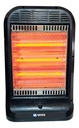 Estufa Infrarroja Vitta Halogena 3 Velas Fija 1200w - V-523 Negro
