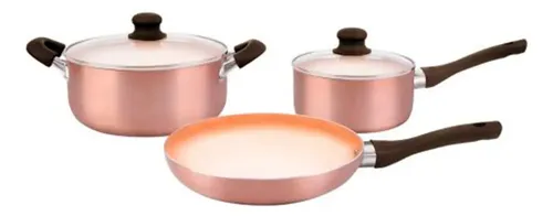 Juego De Baterias Hudson X 5 Piezas - Antiadherente Cobre.