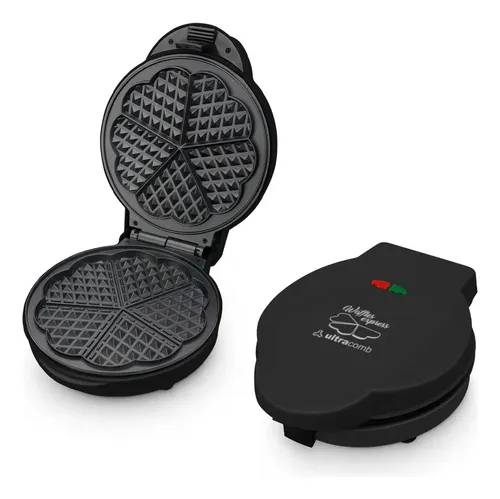 [5130] Wafflera Ultracomb Wm-2900 850w Antiadherente Termostato Automático Superficie Fría Al Tacto Negro