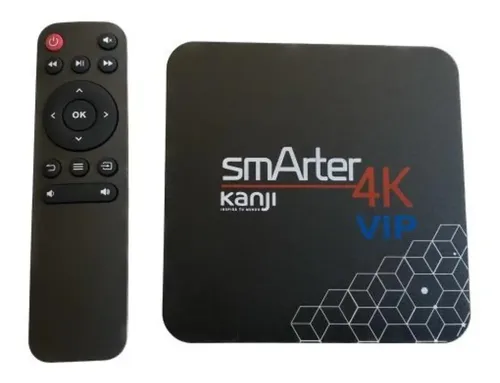 [4951] Tv Box Kanji Smarter 4k Vip 4gb 32gb Usb - Hdmi Pro Negro Estándar
