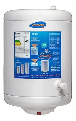 [5215] Termotanque Eléctrico Ecotermo 49l Blanco Conexión Inferior Anticorrosivo