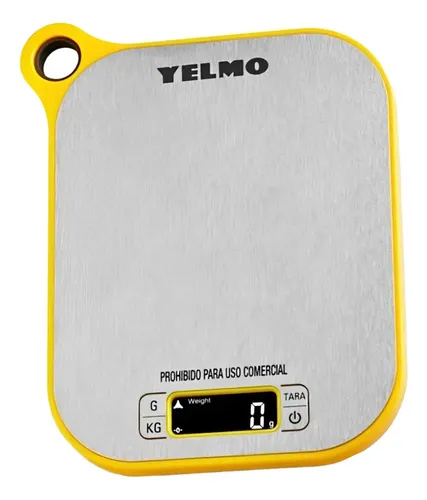 [1959] Balanza De Cocina Digital Yelmo Bl-7001 Peso Máximo 3kg Amarillo/gris 3 Kg