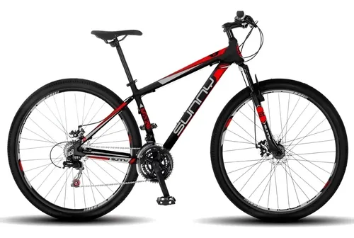 Bicicleta Sunny Mts 290 R29 21v Aluminio Disco Shimano Susp. Negro/rojo M/l