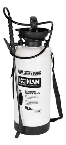 Pulverizador Fumigador Manual 8 Lts Konan Color Blanco