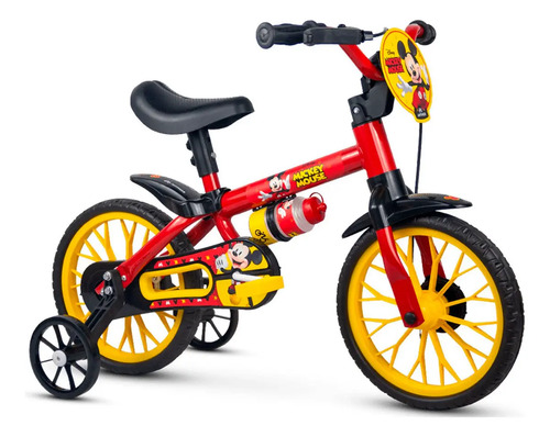 [5687] Bicicleta Infantil Aro 12 Mickey Nathor Color Rojo Rojo 12  