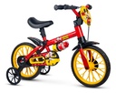 Bicicleta Infantil Aro 12 Mickey Nathor Color Rojo Rojo 12  