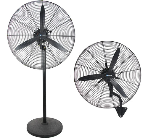 [3442] Ventilador Industrial 30'' Vitta 2 En 1 Pie/ Pared 200w 3 76.2 Cm Negro Plástico 3