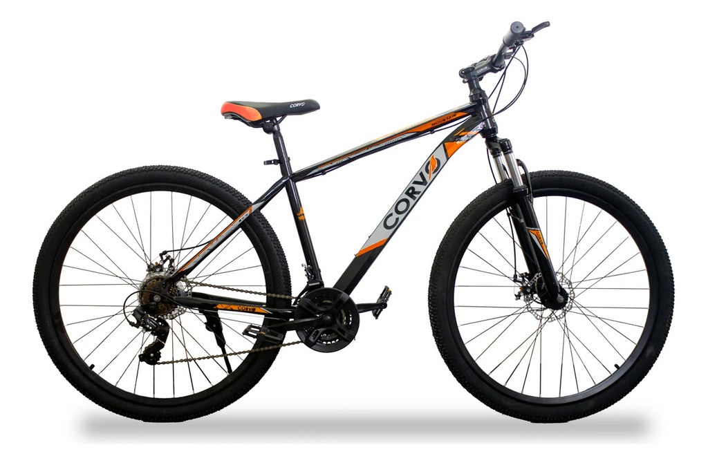 [6179] Bicicleta Mtb R29 Corvo 21 V Acero Suspensión Freno A Disco (Negro)