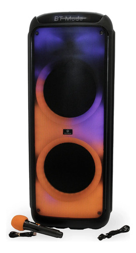 Torre De Sonido Parlante Ultrom Rio 18000w Luces Led 2 X 12  Negro