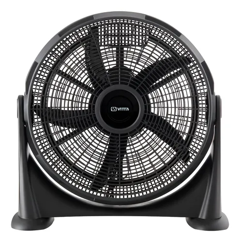 [4877] Ventilador Turbo 20 85w Vitta Potente - 5 Aspas Reclinable 50 Cm 50 Hz Negro Plástico 5