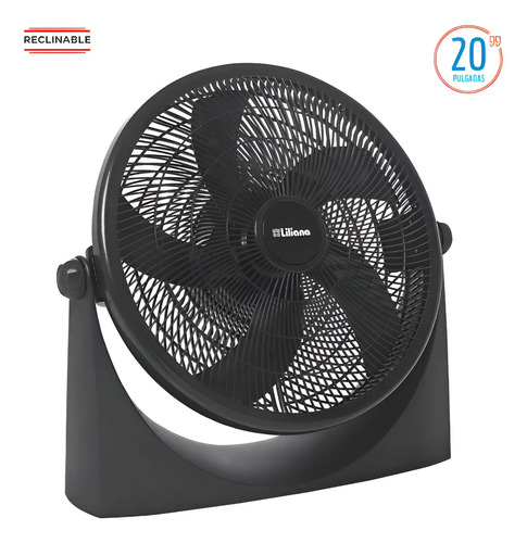 [4723] Turboventilador Reclinable Liliana Vtf20p Silencioso 3 Velocidades Negro 20''