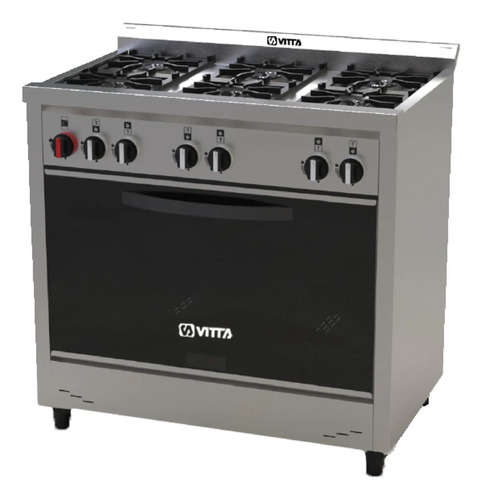 [4379] Cocina Vitta Industrial Bella Napoles - Multigas 90 Cm Plateado