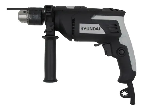 Taladro Percutor Eléctrico De 13mm Hyundai Hho111 550w + Acc Negro 50 Hz
