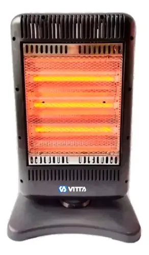 [4281] Estufa Vitta Halogena 3 Velas - Giratoria Negro